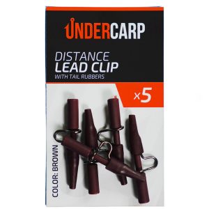 Distance Lead Clip With Tail Rubbers Brown undercarp