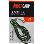 Leadcore with speed links 45 lbs 100 cm green