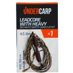 Leadcore with heavy distance safety lead clip kit 45 lbs 100 cm brown
