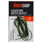 Leadcore with heavy distance safety lead clip kit 45 lbs 100 cm green