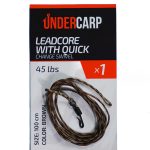 Leadcore with Quick Change Swivel 45 lbs 100 cm brown 1 pcs