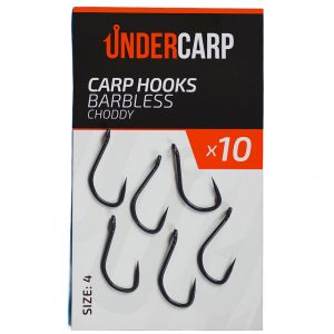 Carp Hooks Teflon CHODDY Barbless 4 undercarp