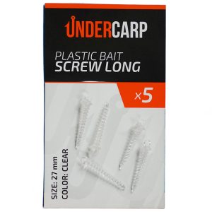 Plastic Bait Screw Long 27 mm Clear undercarp