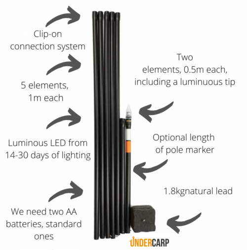 carp marker pole kit dusk sensor
