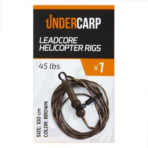 Leadcore Helicopter Rigs 45 lbs brown