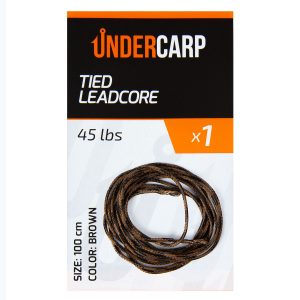 Tied Leadcore 45 lbs brown