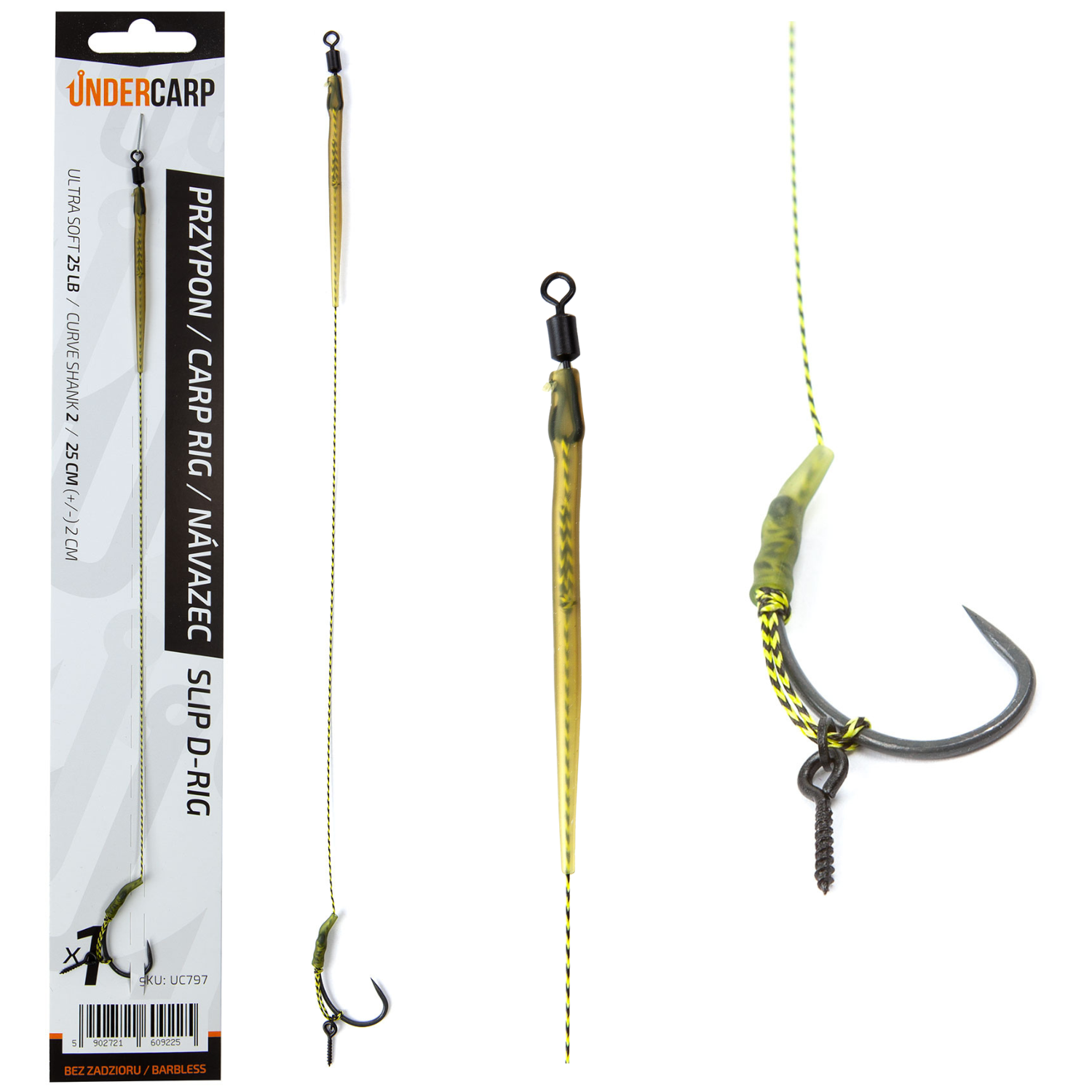 Slip D-Rig Barbless 2 uc