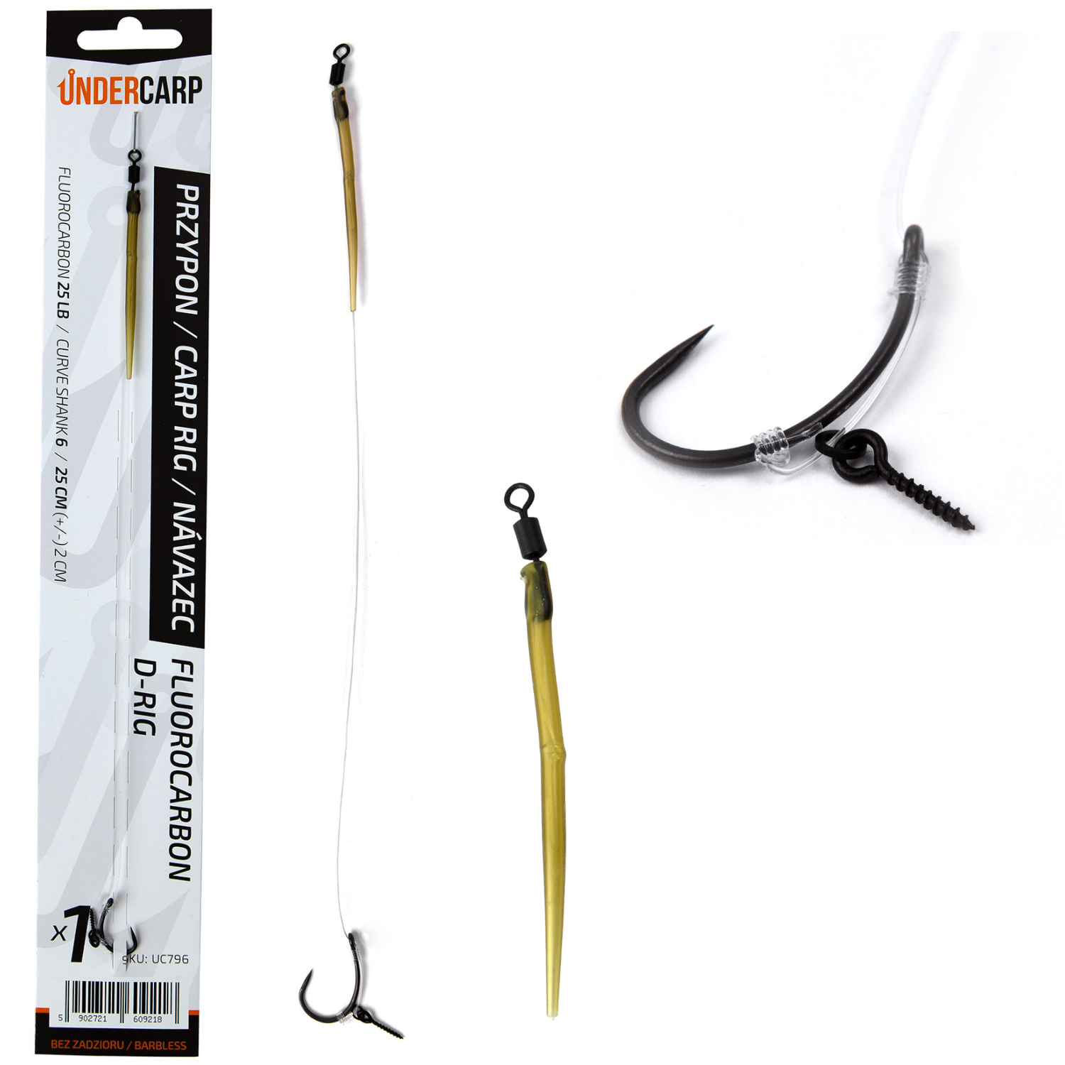undercarp Ready Rig Fluorocarbon D-Rig Barbless 6
